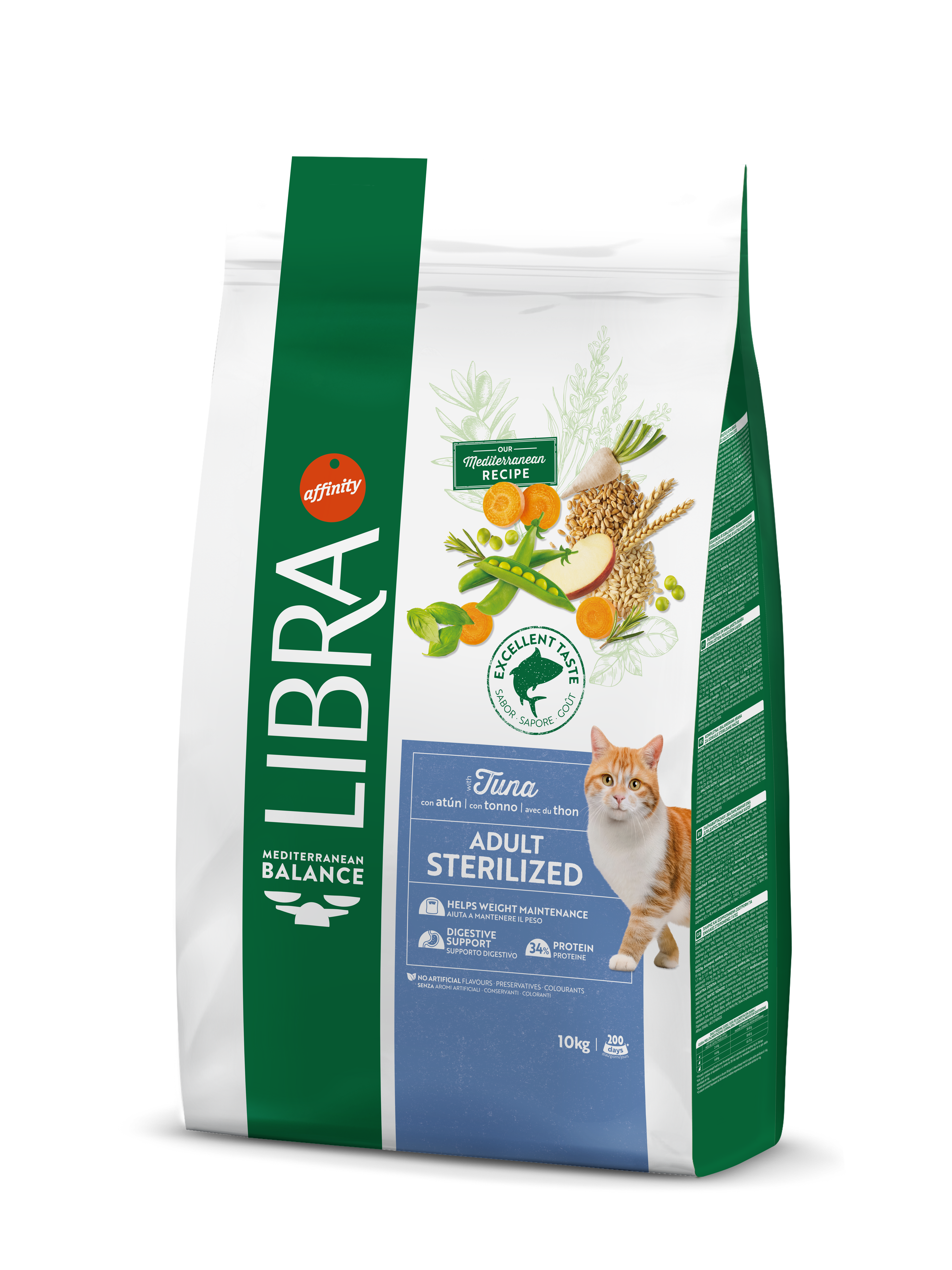 LIBRA CAT 10,0кг STERILIZED Корм сухой для стерилизованных кошек с тунцом