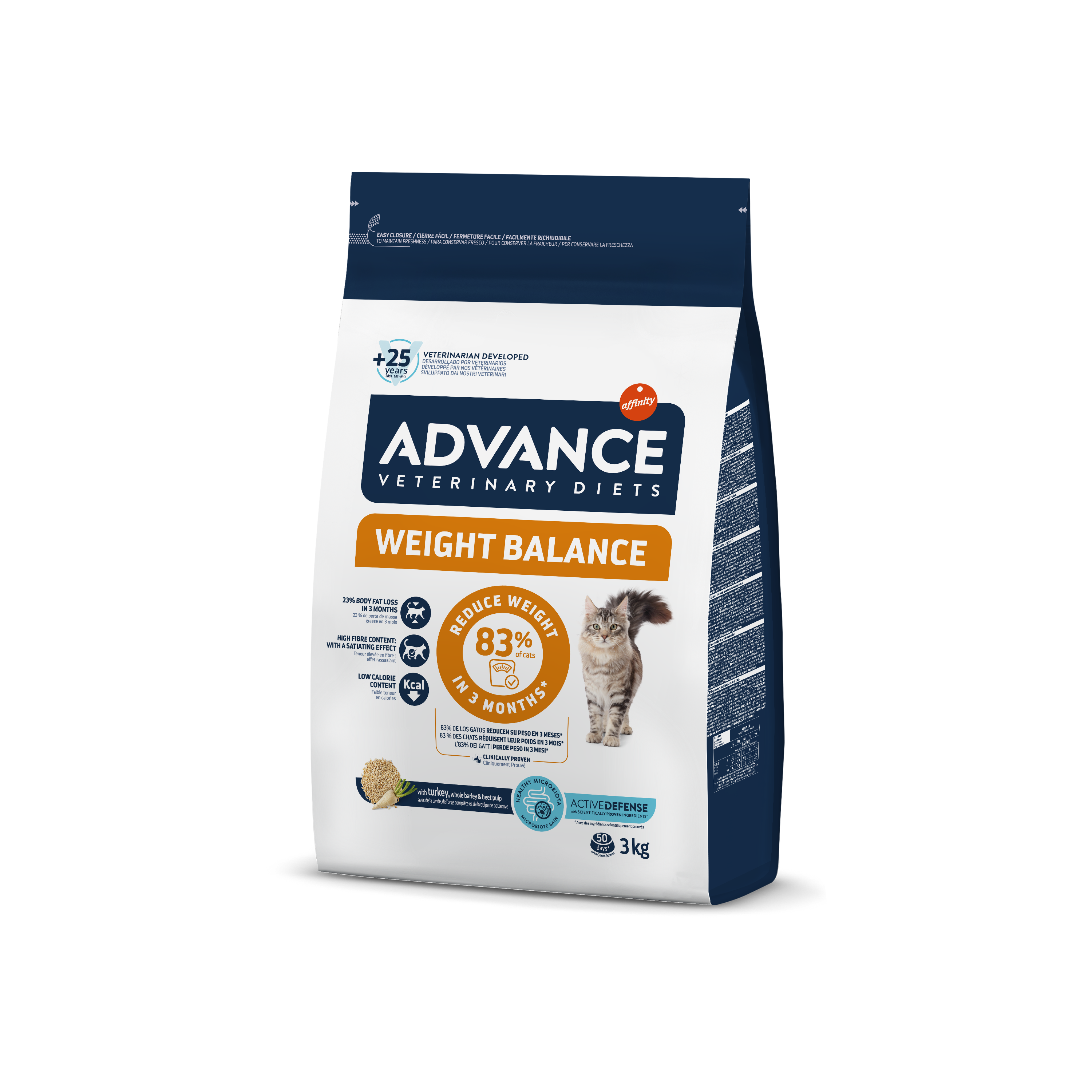 Advance VetDiet 3,0кг WEIGHT BALANCE Сухой корм для кошек(лишний вес,диабет,колит,запор)