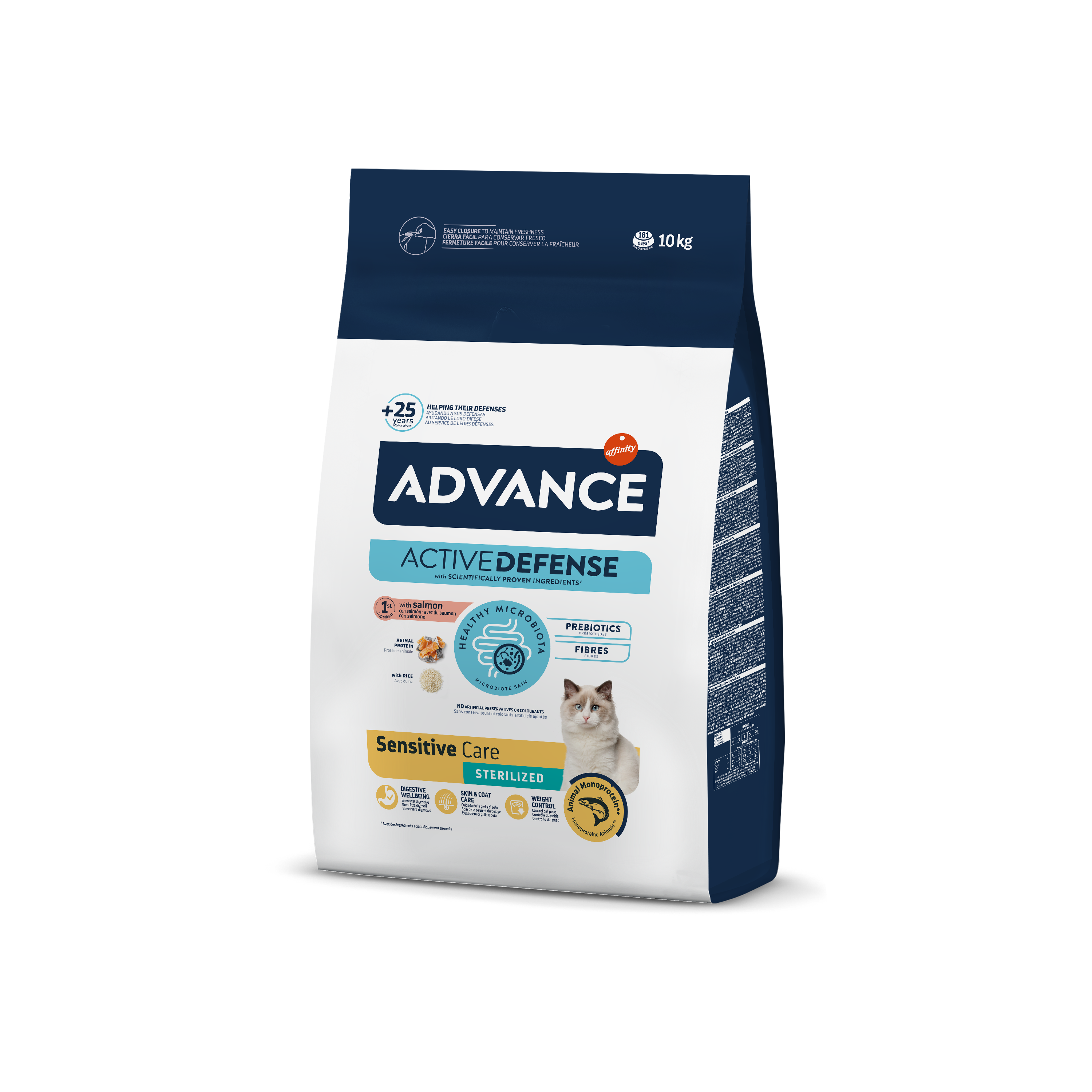 Advance 10 кг Sterilized Sensitive Сухой корм для стерилизованных кошек с чувств. пищевар. (лосось)