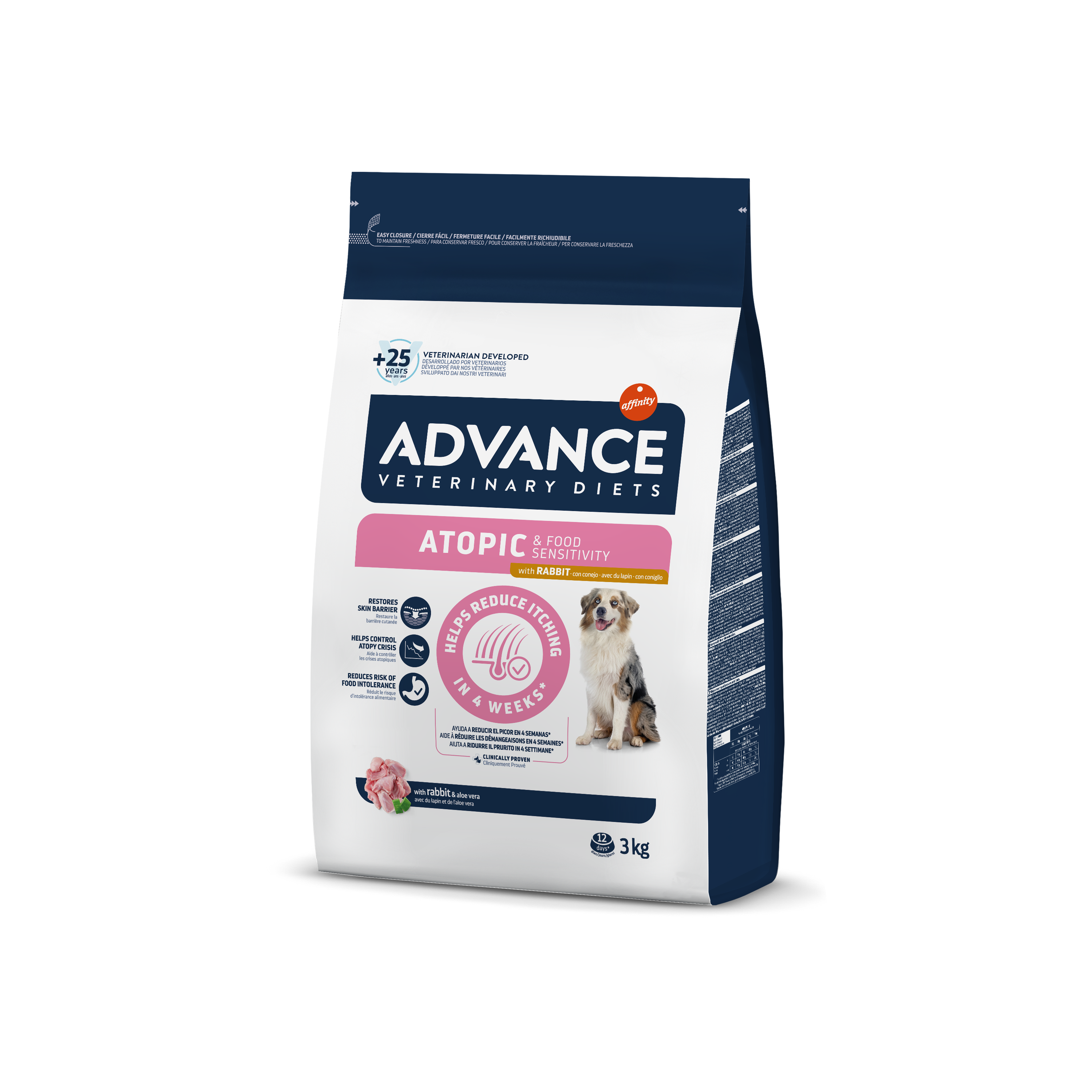 Advance VetDiet 3,0кг ATOPIC Сухой корм для собак при дерматозах и аллергиях, беззерн.,кролик