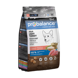 Probalance 2 кг Adult Light Turkey Корм сухой для взрослых собак всех пород с индейкой (АЗ)
