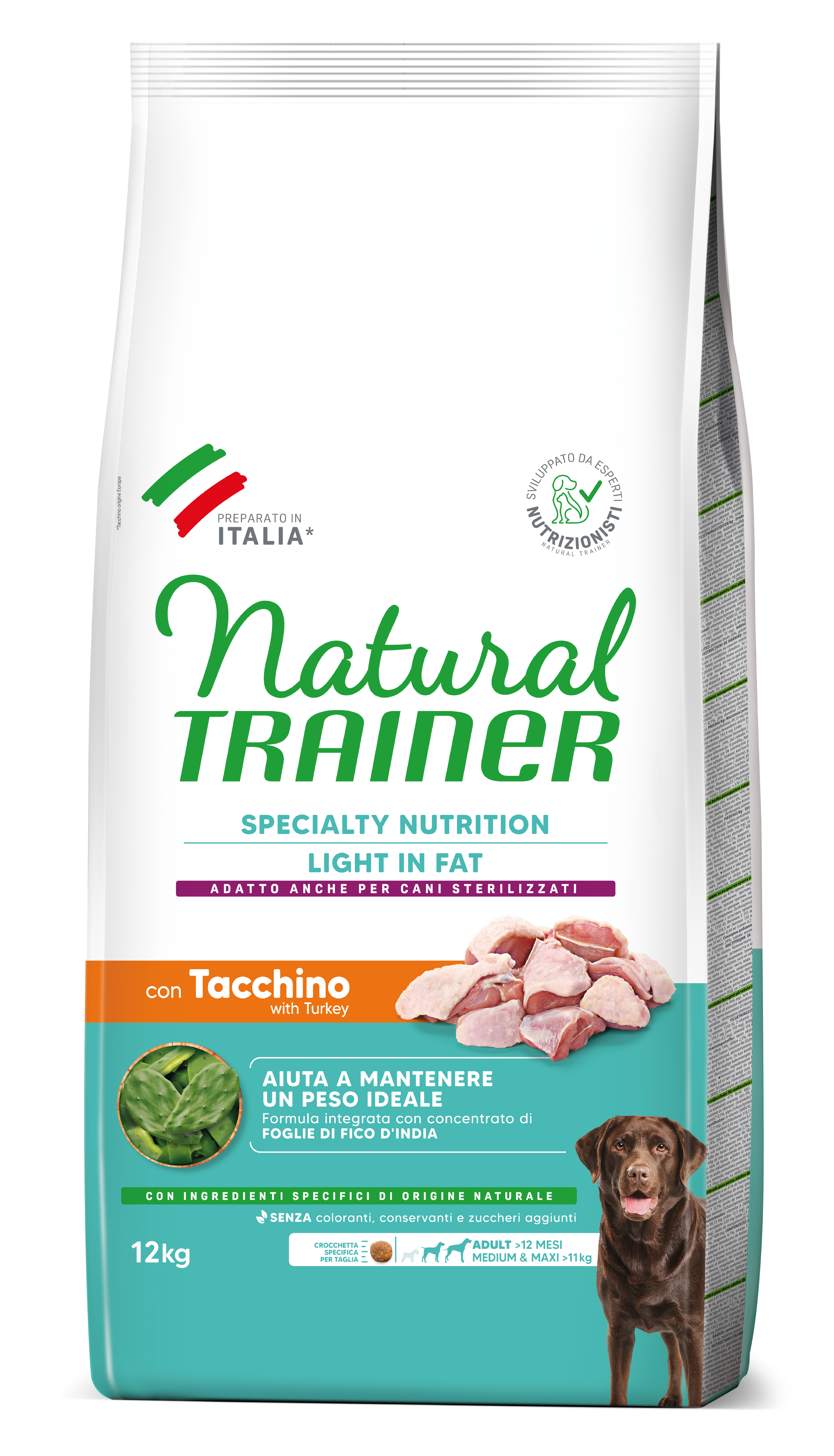 NT 12 кг  M&M Light Корм сухой для собак средних и крупных пород с избыточным весом (индейка)