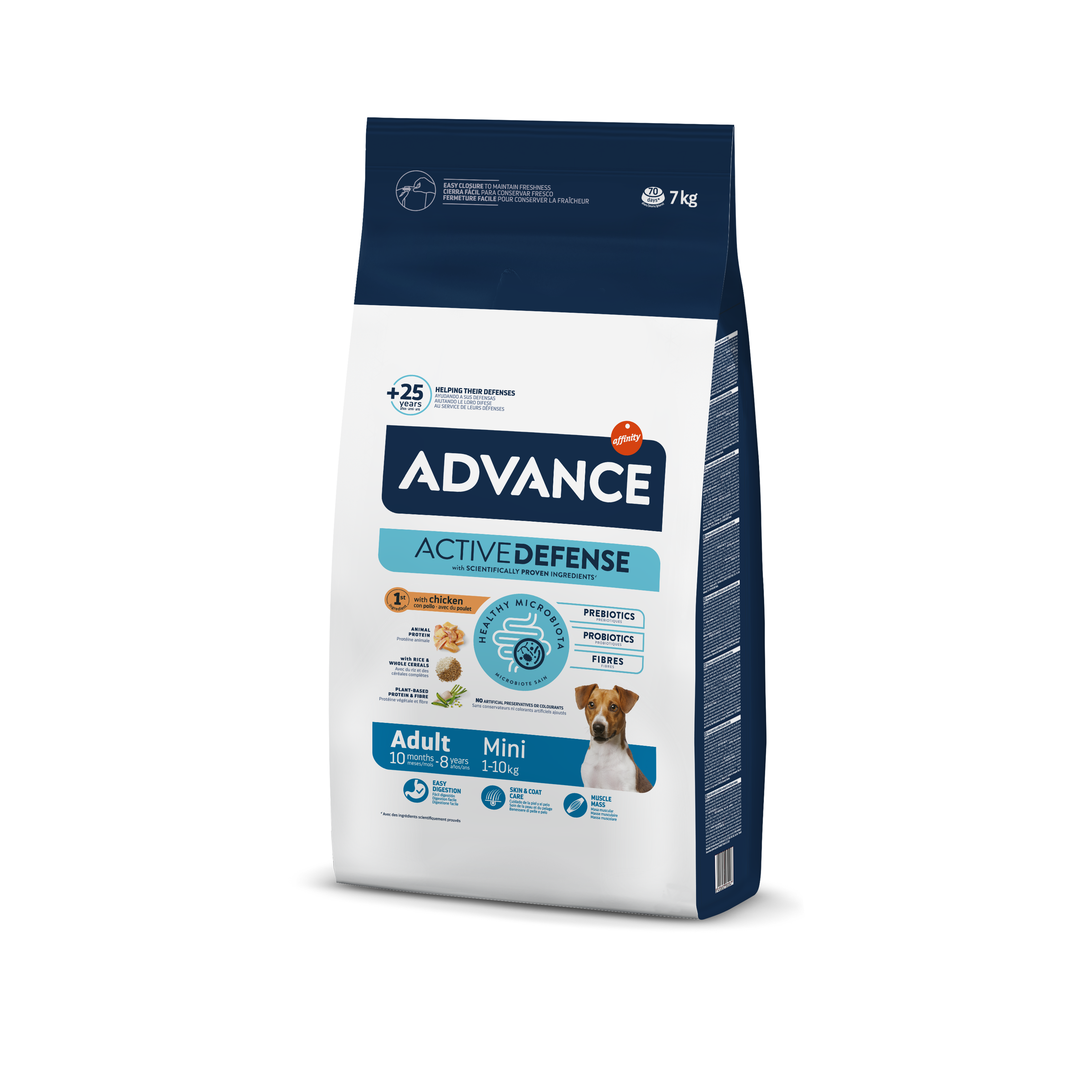 Advance 7,0кг Mini Adult Сухой корм для взрослых собак миниатюрных пород c курицей и рисом