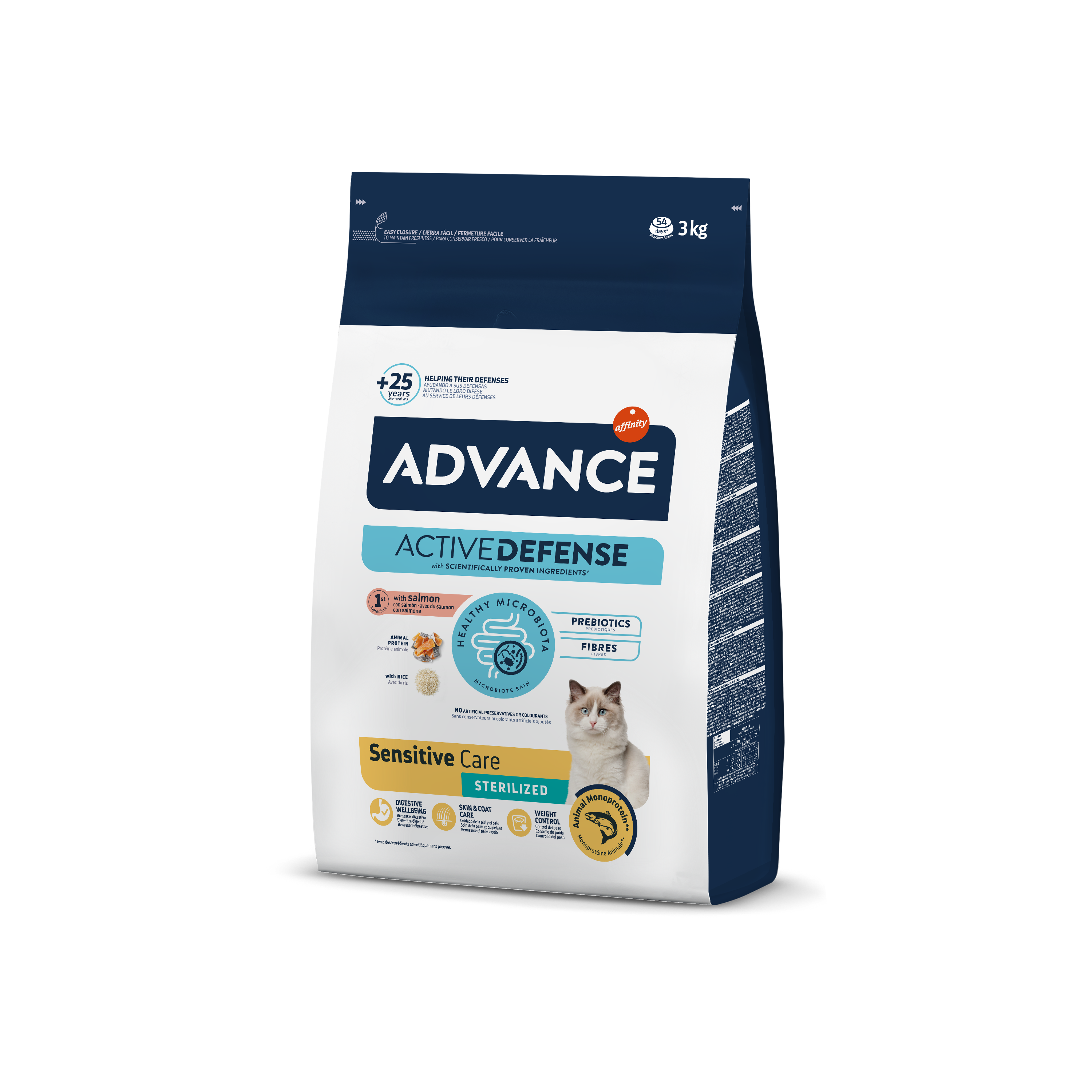 Advance 3,0 кг Sterilized Sensitive Сухой корм для стерилизованных кошек с чувств. пищевар. (лосось)