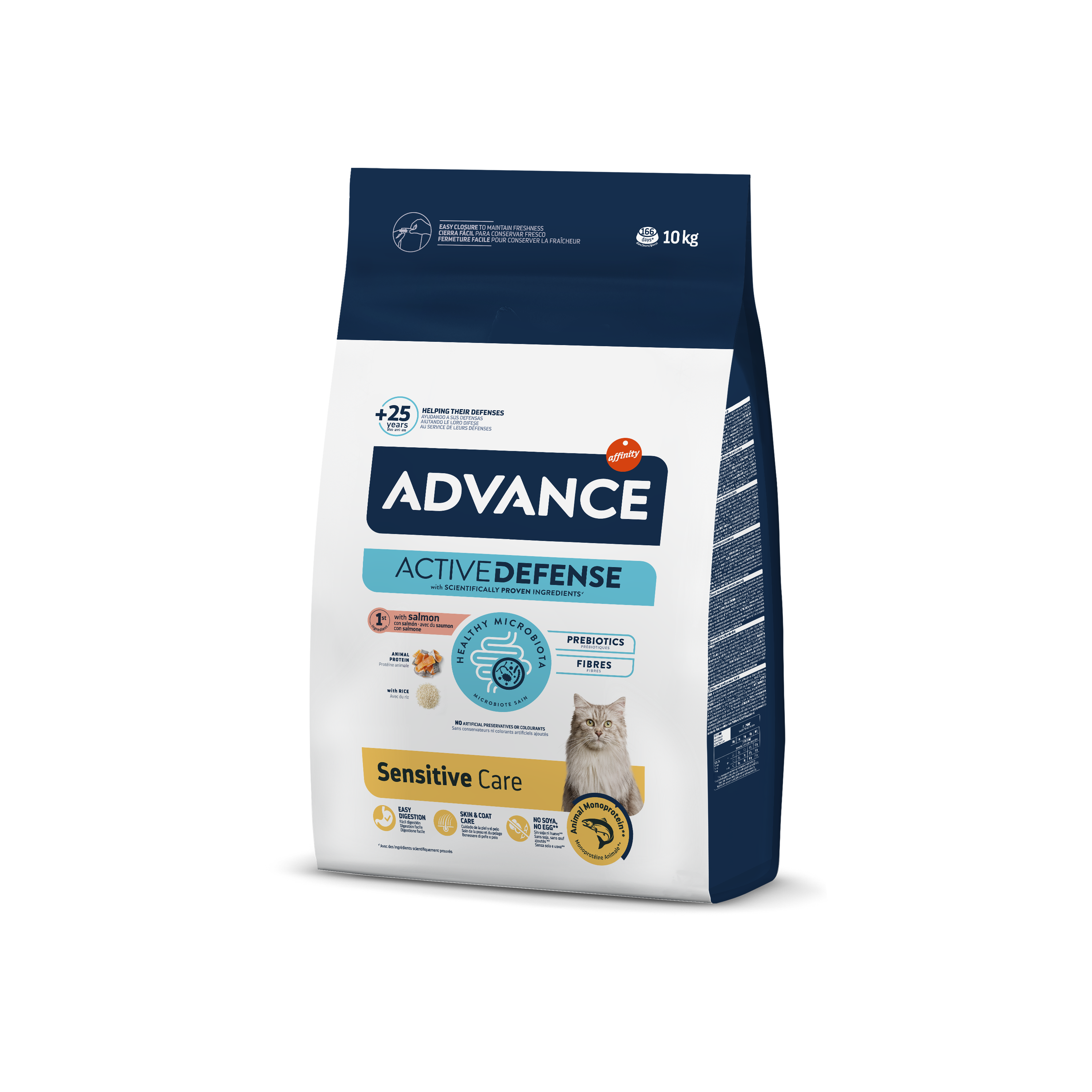 Advance 10 кг Adult Sensitive Сухой корм для кошек с чувствительным пищеварением, лосось и рис